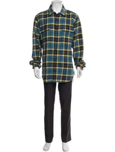 Pre-owned Filson Plaid Print Long Sleeve Shirt In Blue