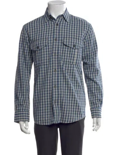 Pre-owned Filson Plaid Print Long Sleeve Shirt In Blue