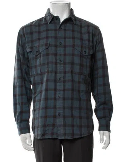 Pre-owned Filson Plaid Print Long Sleeve Shirt In Blue