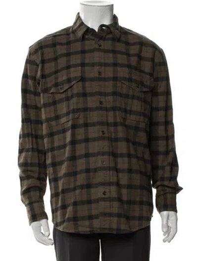 Pre-owned Filson Plaid Print Long Sleeve Shirt In Brown