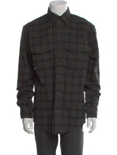 Pre-owned Filson Plaid Print Long Sleeve Shirt In Gray