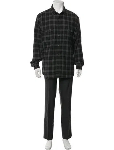 Pre-owned Filson Plaid Print Long Sleeve Shirt In Gray