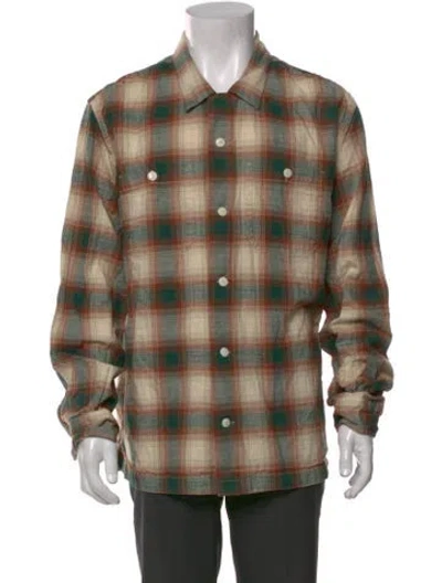 Pre-owned Filson Plaid Print Long Sleeve Shirt In Green