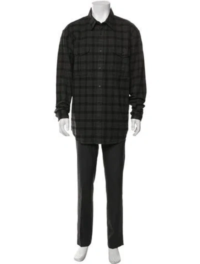 Pre-owned Filson Plaid Print Long Sleeve Shirt In Green
