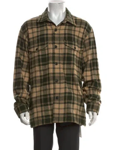 Pre-owned Filson Plaid Print Long Sleeve Shirt In Green/neutrals