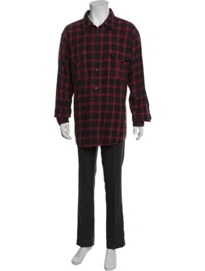 Pre-owned Filson Plaid Print Long Sleeve Shirt In Red