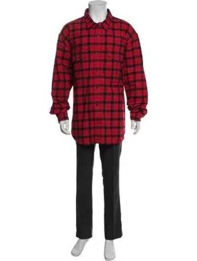 Pre-owned Filson Plaid Print Long Sleeve Shirt In Red