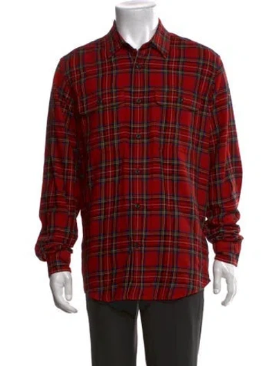 Pre-owned Filson Plaid Print Long Sleeve Shirt In Red