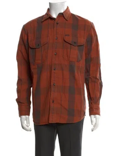 Pre-owned Filson Plaid Print Long Sleeve Shirt W/ Tags In Brown