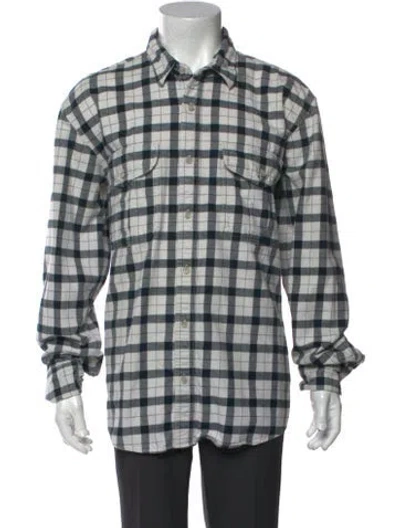 Pre-owned Filson Plaid Print Long Sleeve Shirt In White