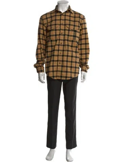 Pre-owned Filson Plaid Print Long Sleeve Shirt In Yellow