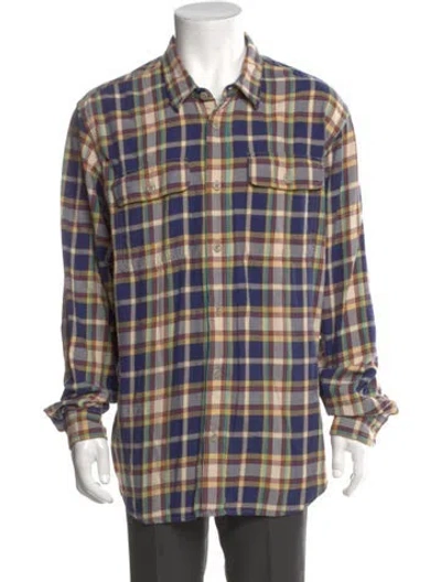 Pre-owned Filson Plaid Print Long Sleeve Western Shirt In Multi