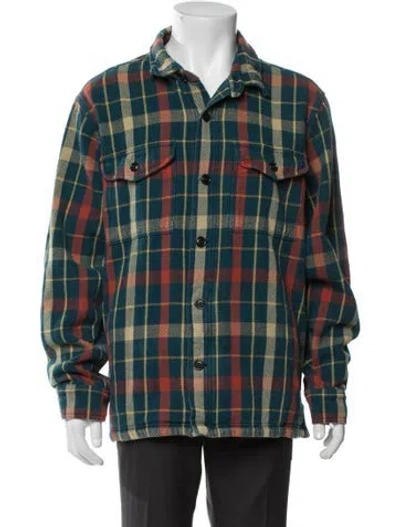 Pre-owned Filson Plaid Print Long Sleeve Western Shirt In Multi