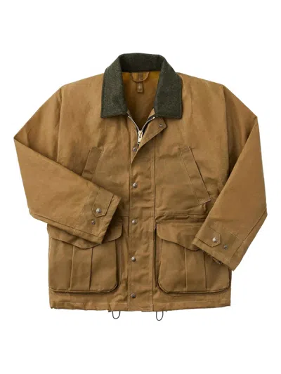Filson Press-stud Cotton Jacket In Brown