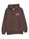 Filson Printed Cotton Hoodie In Brown