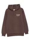 Filson Printed Cotton Hoodie In Brown