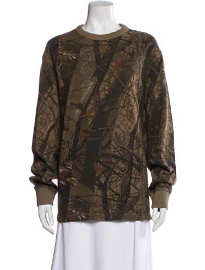 Pre-owned Filson Printed Crew Neck Sweater In Green/neutrals