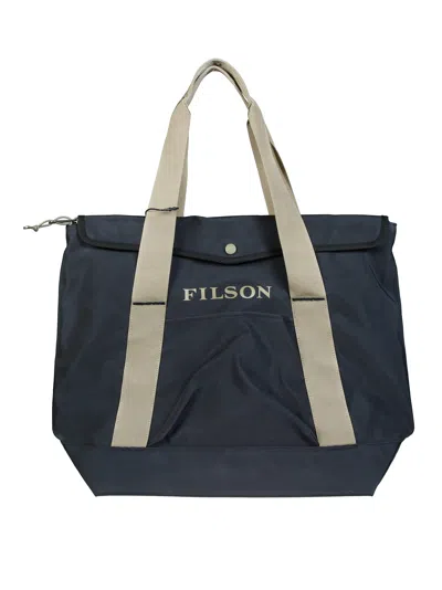Filson Printed Shrub Camo All-weather Tote Handbag In Black