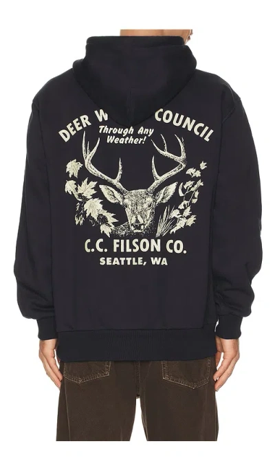 Filson Prospector Graphic Hoodie In Black