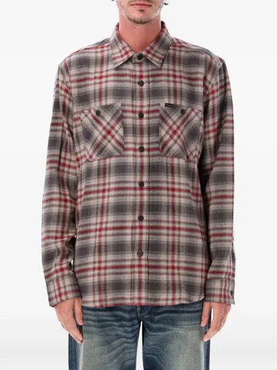 Filson Rangeland Check-pattern Button-up Shirt In Gray