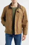 Filson Ranger Water Resistant Short Waxed Cotton Field Jacket In Brown