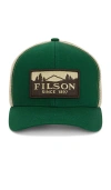 Filson Logo-patch Mesh-panel Cap In Green