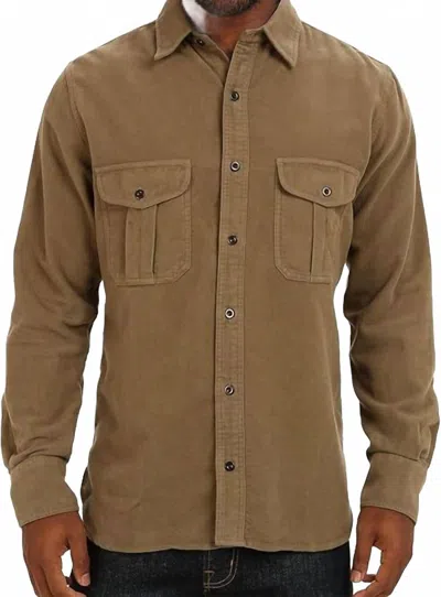 Filson Seattle Moleskin Shirt In Lovat In Brown