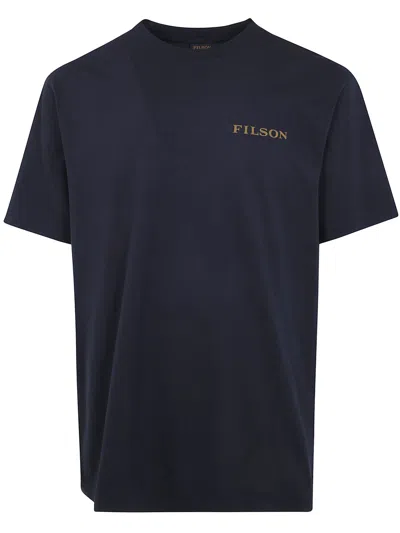 Filson Logo-print Cotton T-shirt In Blue