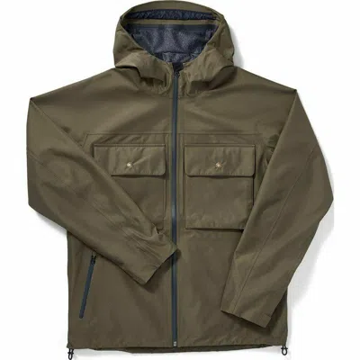 Pre-owned Filson Skagit Rain Jacket 11010671 Coat Olive Otter Dark Green Cc Army Fishing
