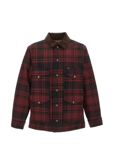 Filson Spokane Check-pattern Corduroy-collar Jacket In Animal Print