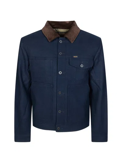 Filson Spokane Corduroy-collar Shirt Jacket In Blue