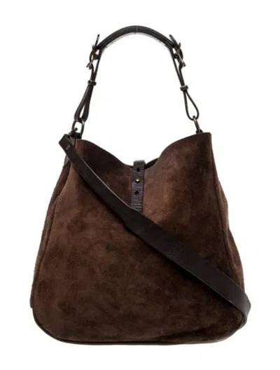 Pre-owned Filson Suede Top Handle Bag In Brown