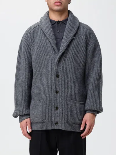 Filson Shawl Collar Rib-knit Button Cardigan In Gray
