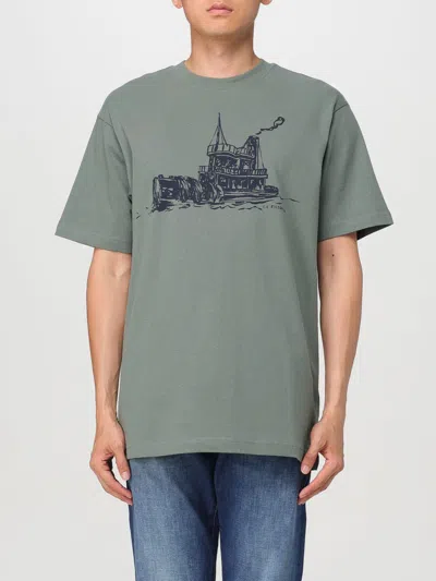 Filson Man T-shirt Sage Green Size Xxl Cotton In Mint
