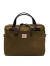 Filson Tin Cloth Compact Briefcase Crossbody Bags Brown