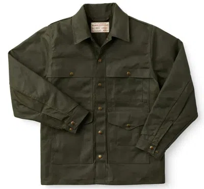 Pre-owned Filson Tin Cloth Cruiser 11010005 Made In Usa Waxed Dark Otter Olive Rugged Oil In Green