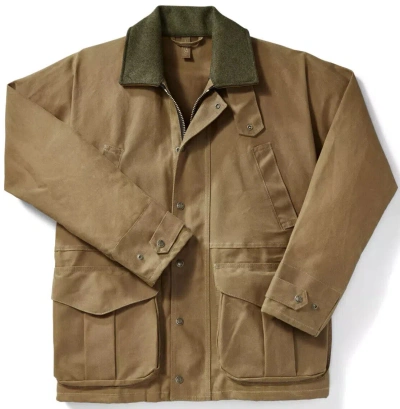 Pre-owned Filson Tin Cloth Field Jacket Dark Tan, Men's Xl Msrp $475 Made In Usa In Brown