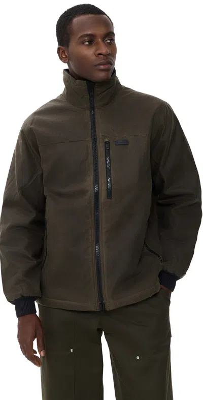 Filson Tin Cloth Insulated Jacket Otter Green In Brown