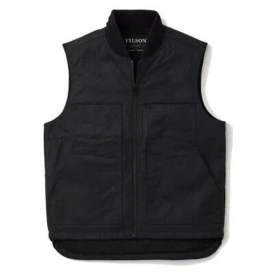 Pre-owned Filson Tin Cloth Insulated Work Vest Black