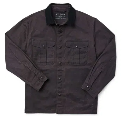 Pre-owned Filson Tin Cloth Jac Shirt 20202580 Jacket Cc Cinder Dark Grey Black Cc Collar In Gray
