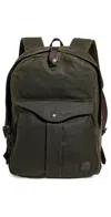 Filson Tin Cloth Journeyman Backpack Otter Green In Green