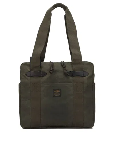 Filson "tin Cloth" Medium Shoulder Bag In Green