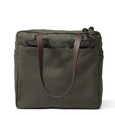 Pre-owned Filson Tote Bag With Zipper Otter Green