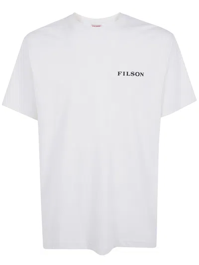 Filson T-shirt Short Sleeves "scenic Graphic" In White