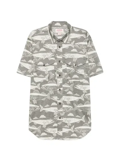 Filson Twin Lakes Fish-pattern Short-sleeve Shirt In Multi