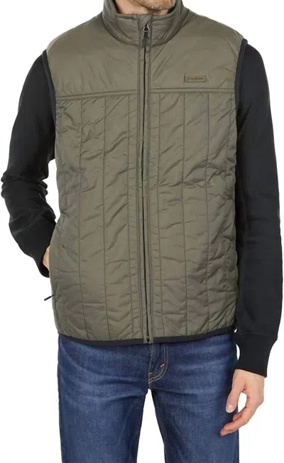 Filson Ultralight Vest In Olive Gray In Green