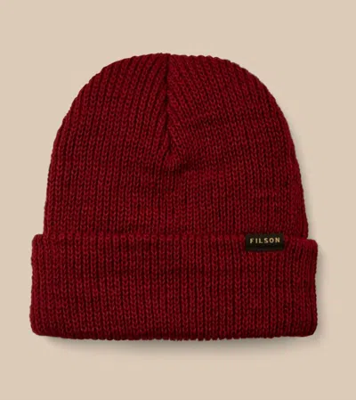 Filson Unisex Watch Cap In Red
