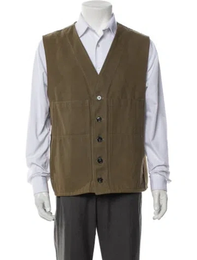 Pre-owned Filson Vest In Green