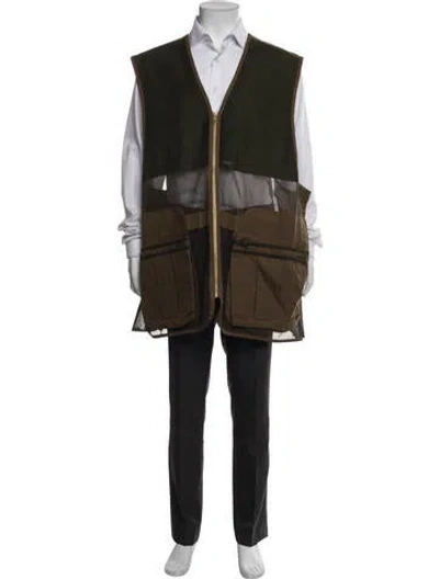 Pre-owned Filson Vest In Green/neutrals