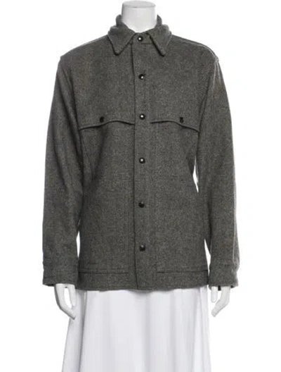 Pre-owned Filson Virgin Wool Tweed Pattern Jacket In Gray